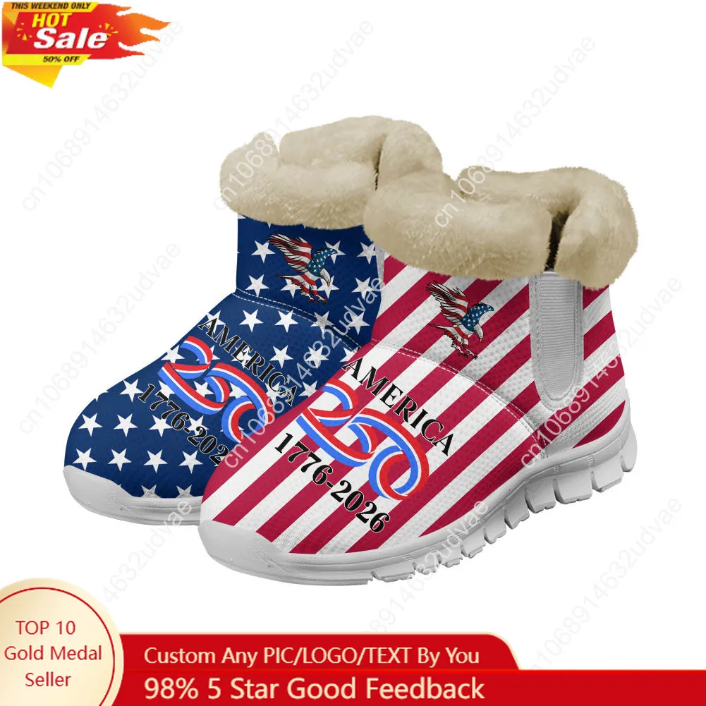 Men Shoes Boots - America 250th Anniversary 1776-2026 Plüschschuhe, Stiefel