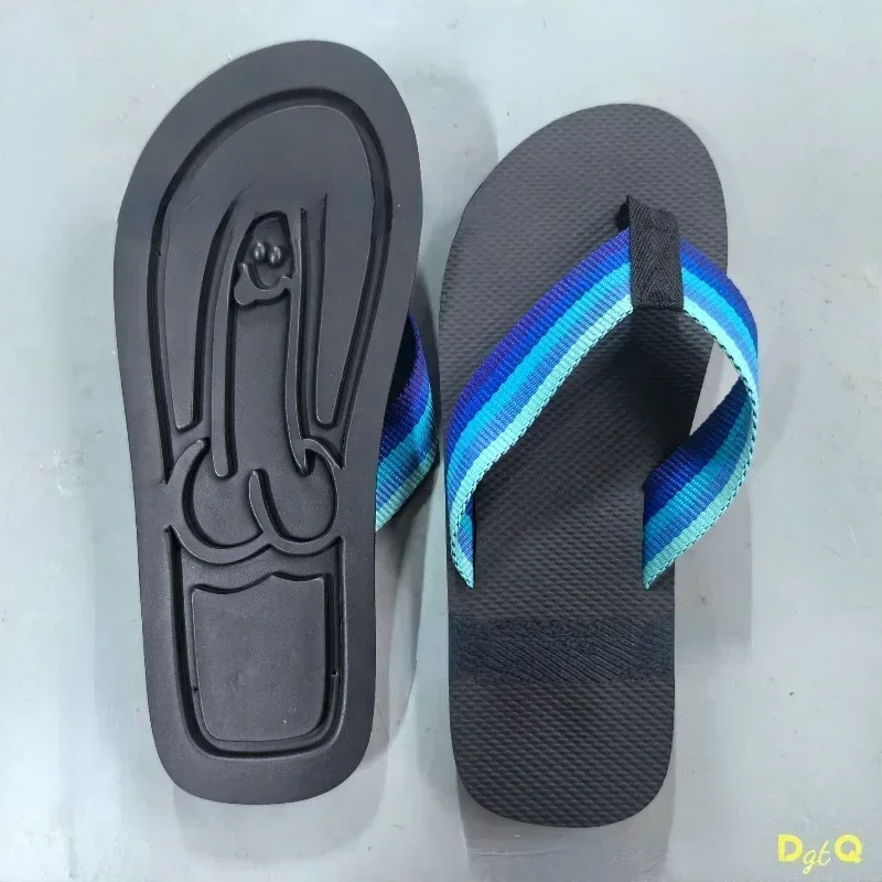 Men Shoes Louboutin - 2025, versteckte Penis-Flops, Parodie, kreative Penis-Hausschuhe,