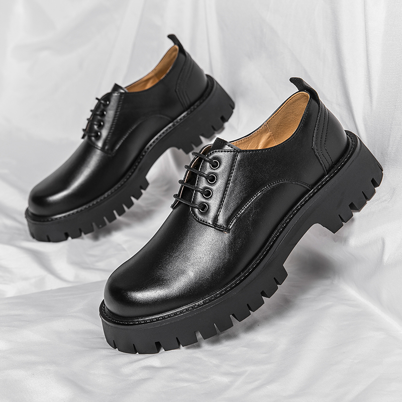Men Shoes Louboutin - Plattform Männlich Großen Kopf Leder Junge