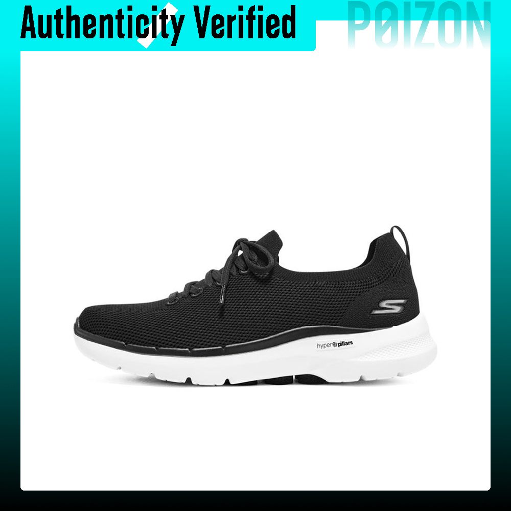 Men'S Shoes Black And White - Skechers Go Walk 6 Herren-Wanderschuhe, niedrig