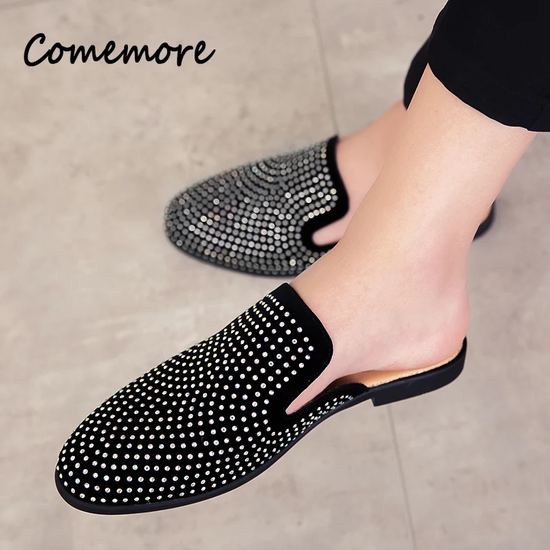 Men Shoes Louboutin - Luxus Glitter Strass Leder Schuhe Männer