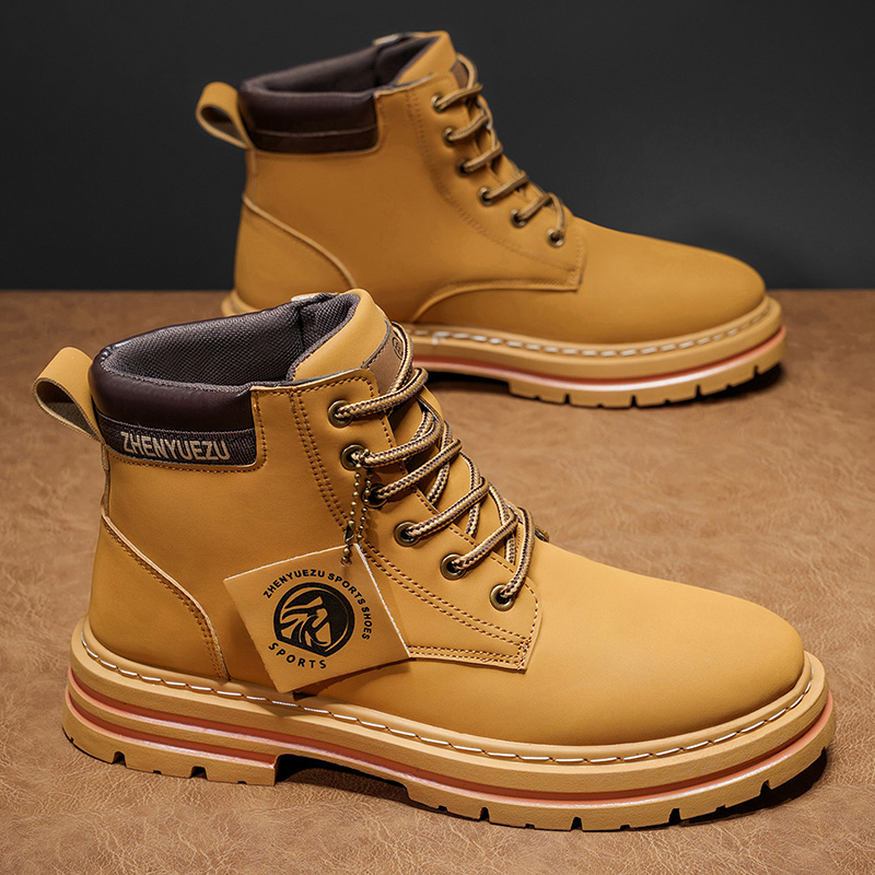 Men'S Shoes Dq - Modische Herren-High-Top-Stiefel, weiches Komfortfutter, verschleißfeste Sohle,