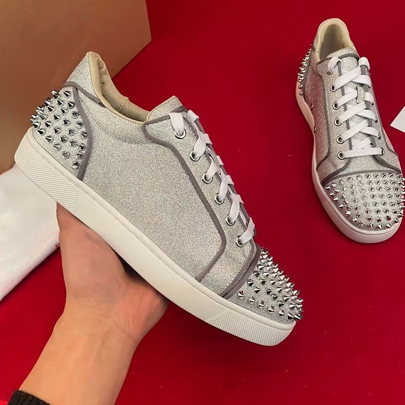 Men Shoes Louboutin - Männer Luxus Mode Nieten Schuhe Schnürung