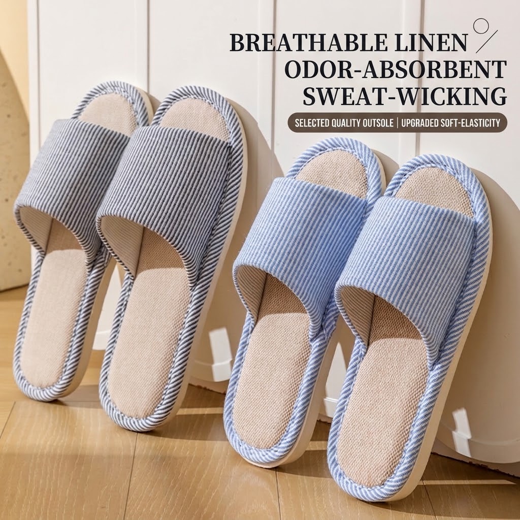 Men'S Shoes To Women'S - Atmungsaktive Leinen-Hausschuhe für Damen und Herren,