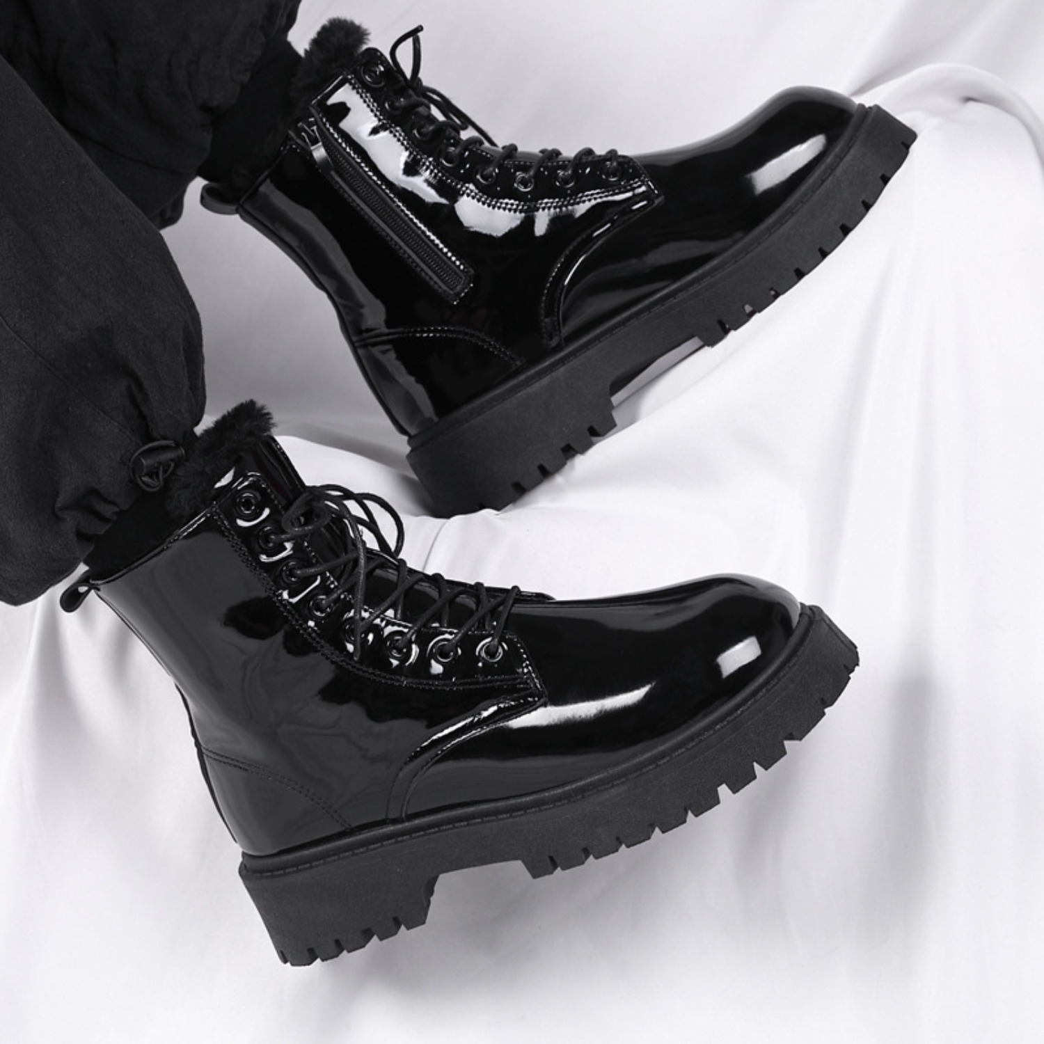 Warme Plüsch-High-Top-Stiefel  – Men'S Shoes Dq Bewertung und Preis