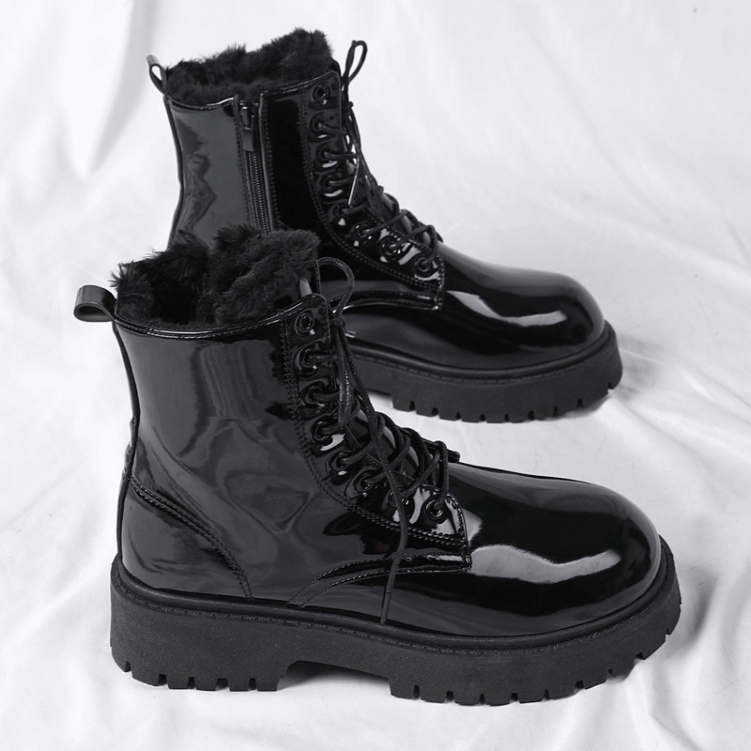 Warme Plüsch-High-Top-Stiefel  – Men'S Shoes Dq Bewertung und Preis