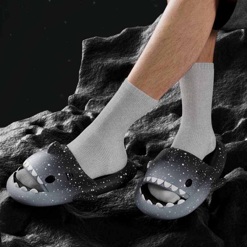Nette Cartoon Shark Hausschuhe – Men'S Shoes To Women'S Bewertung und Preis
