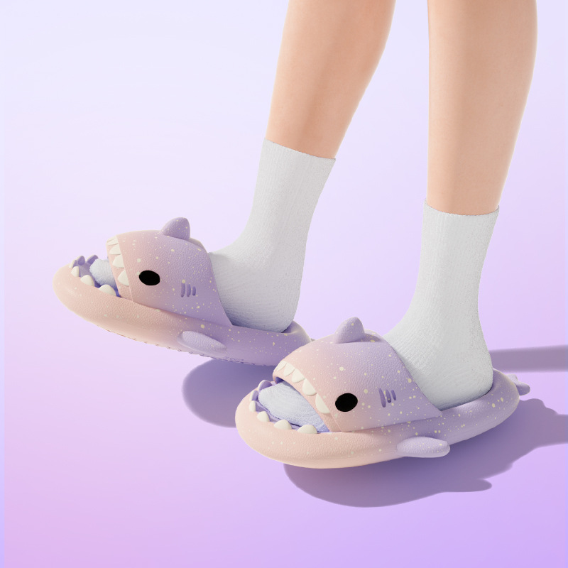 Nette Cartoon Shark Hausschuhe – Men'S Shoes To Women'S Bewertung und Preis