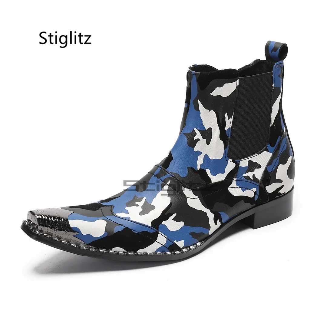 Blau Schwarz Weiß Bedruckte He – Men'S Shoes Black And White Bewertung und Preis