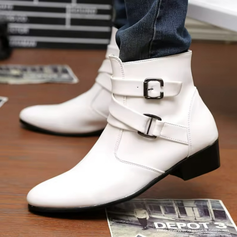 Luxuriöse Herren-Stiefel, Lede – Men'S Shoes Black And White Bewertung und Preis