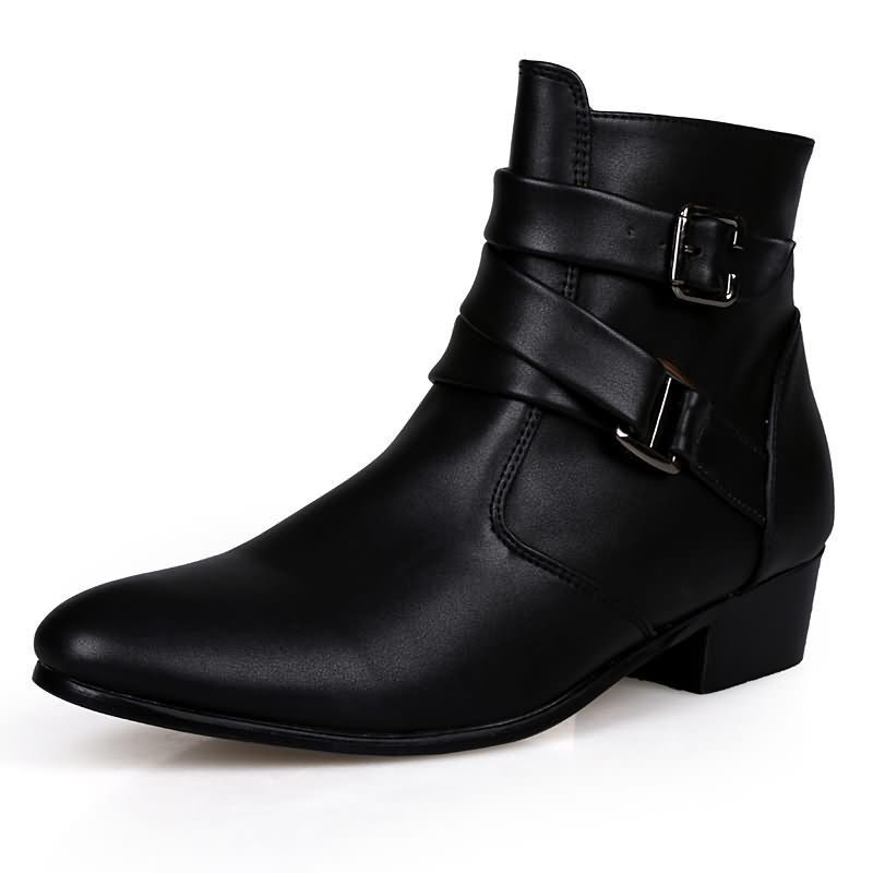 Luxuriöse Herren-Stiefel, Lede – Men'S Shoes Black And White Bewertung und Preis