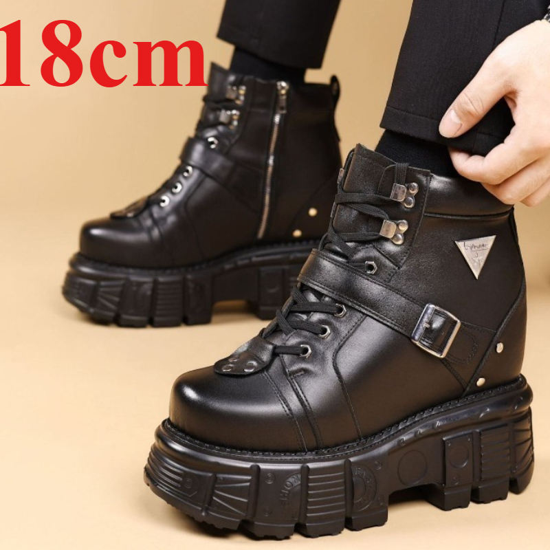 Echte Leder-Motorradstiefel fü – Men Shoes Boots Bewertung und Preis